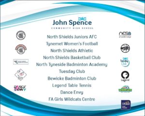 A list of the community clubs that run at John Spence
